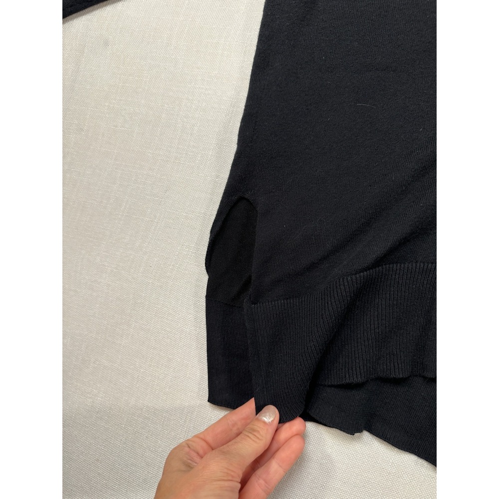 AllSaints Cecily Jumper Black Cold Shoulder Turtleneck Knit Sweater XS - Picture 7 of 9